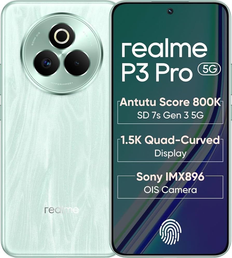 Realme P3 Pro 5G (Nebula Glow, 8GB RAM, 128GB Storage Realme P3 Pro 5G (Nebula Glow, 8GB RAM, 128GB Storage